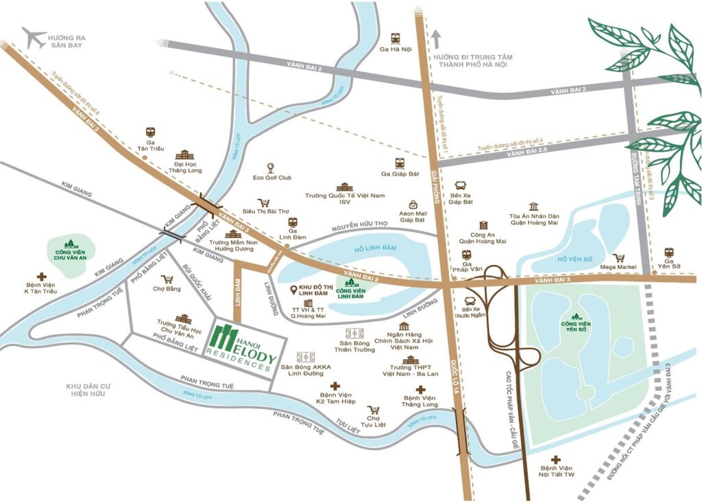 Vị trí chung cư Hanoi Melody Residences