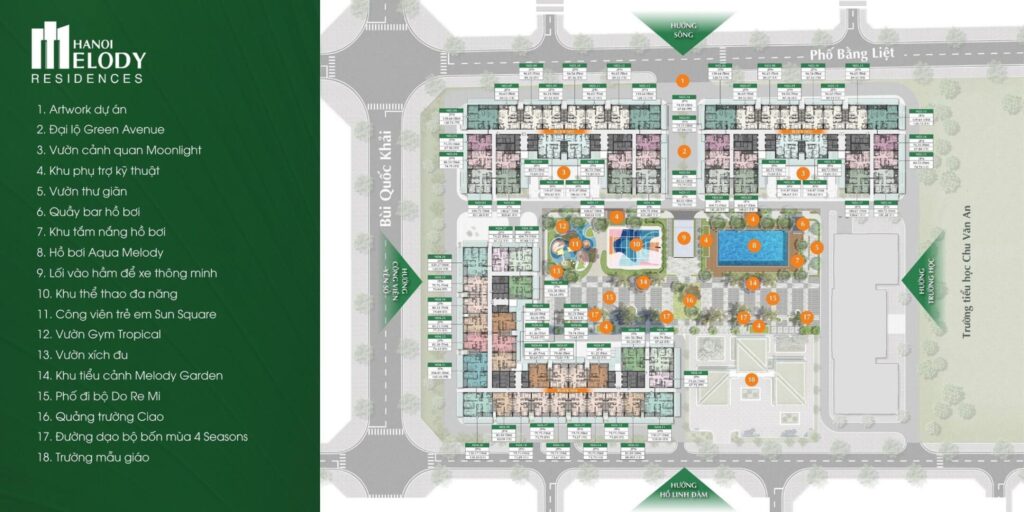 Tiện ích dự án Hanoi Melody Residences